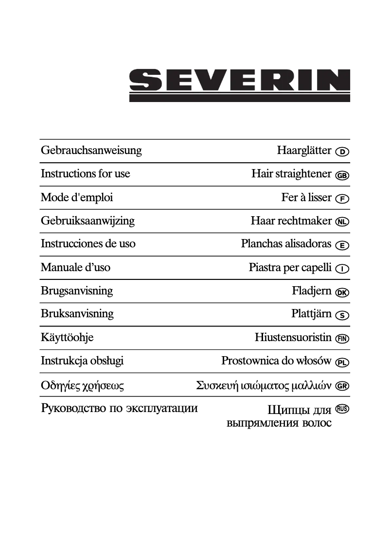 Page 1 de la notice Manuel utilisateur Severin HC 6859
