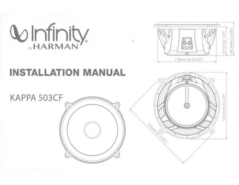 Page 1 de la notice Manuel utilisateur Infinity Kappa 503CF