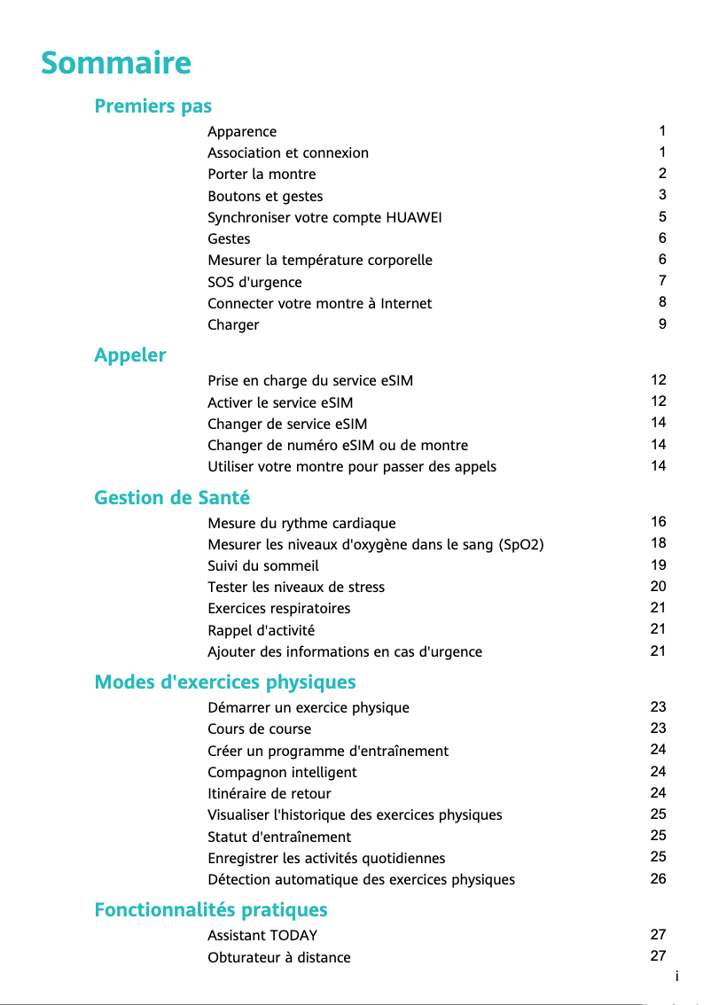 Page n°1 - Manuel utilisateur Huawei Watch 3