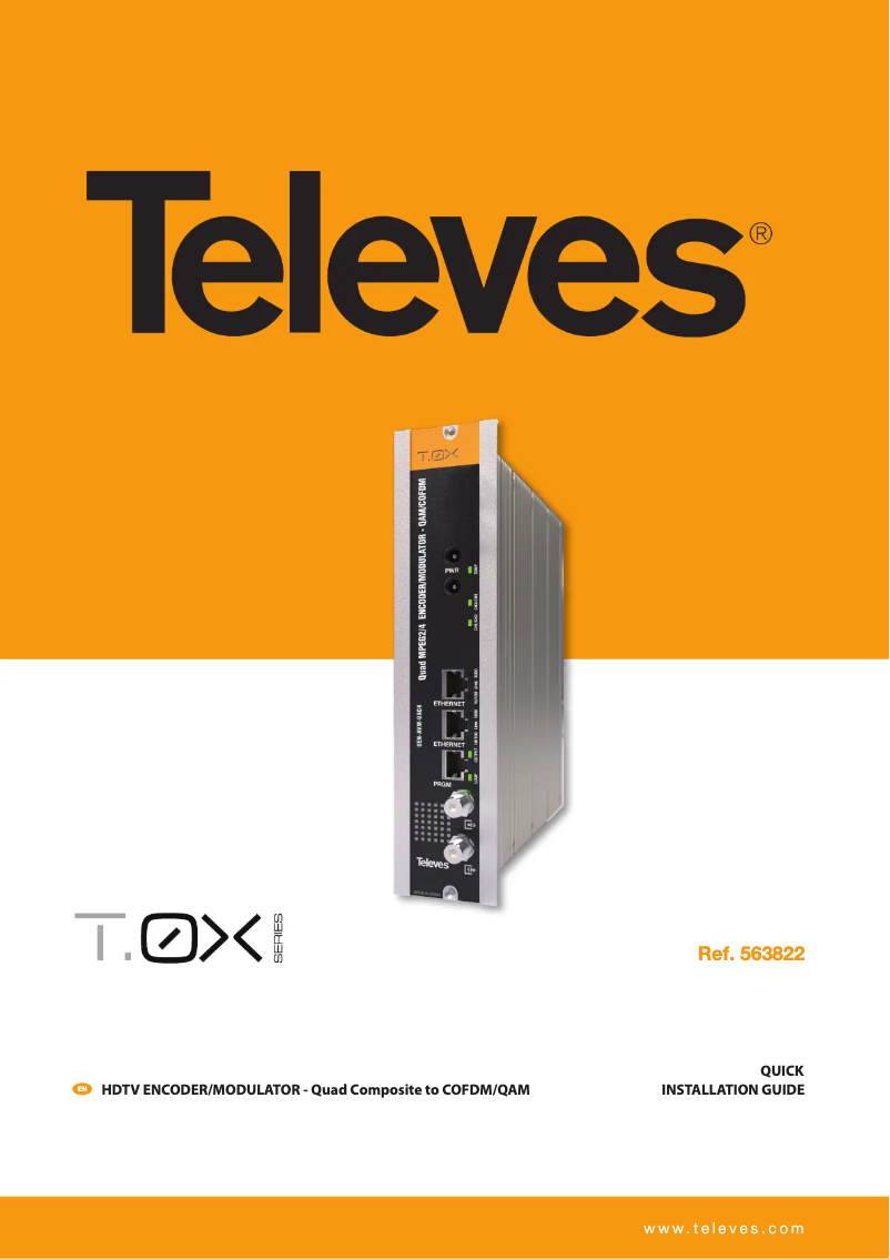 Page 1 de la notice Manuel utilisateur Televes T.0X QUAD 563822