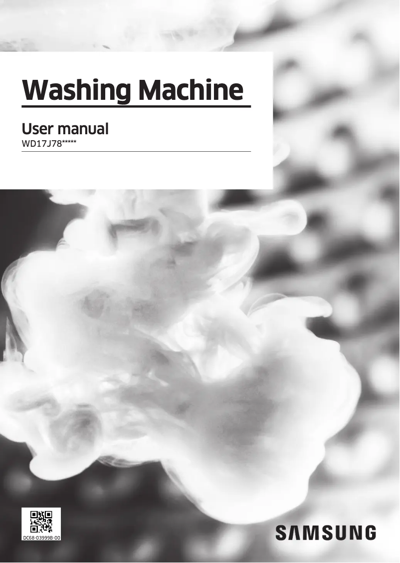 Page 1 de la notice Manuel utilisateur Samsung WD17J7810KG1