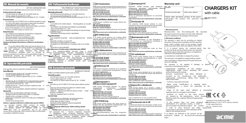 Image de la première page du manuel de l'appareil CH13