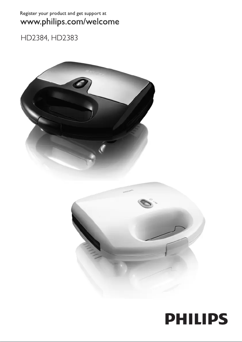Page 1 de la notice Manuel utilisateur Philips HD2383