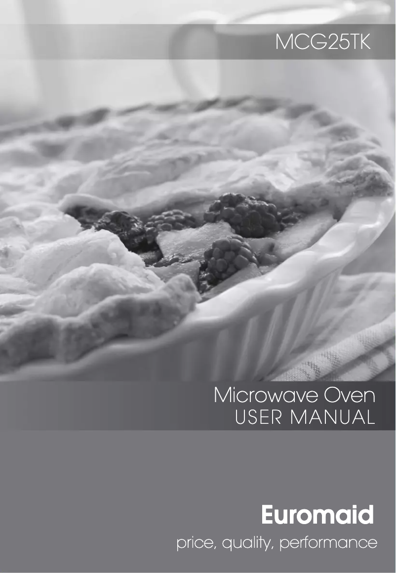 Image de la première page du manuel de l'appareil MCG25TK