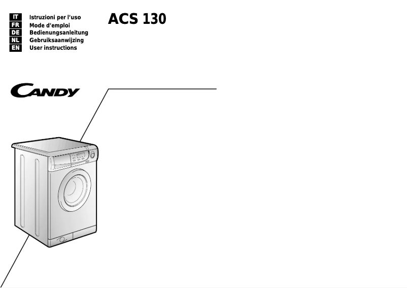 Page 1 de la notice Manuel utilisateur Candy LBACS130DE