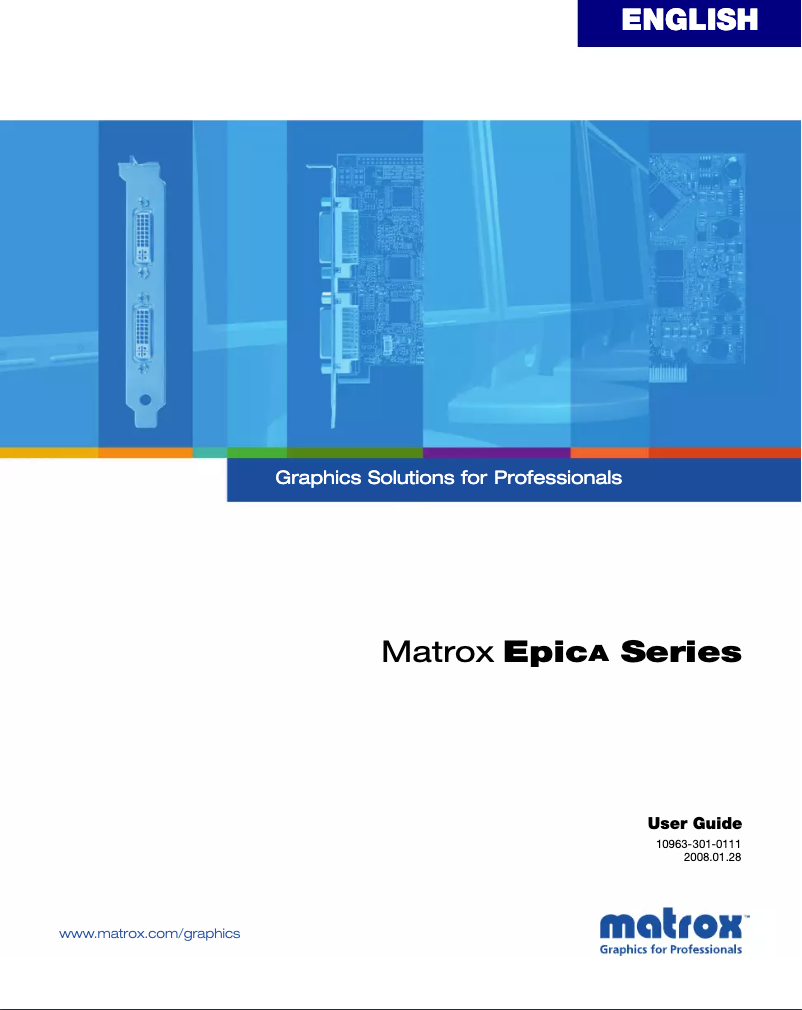 Page n°1 - Manuel utilisateur Matrox EpicA TC4