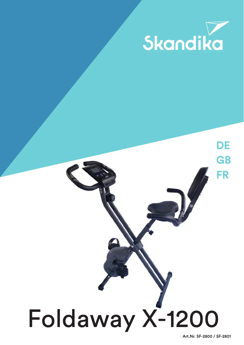 Image de la première page du manuel de l'appareil Foldaway X-1200