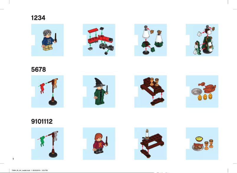 Page n°1 - Manuel utilisateur Lego Harry Potter 75964