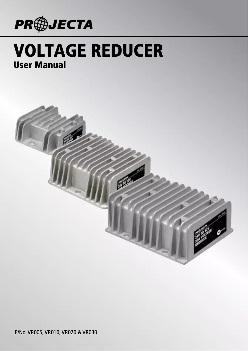 Page n°1 - Manuel utilisateur Projecta VR030