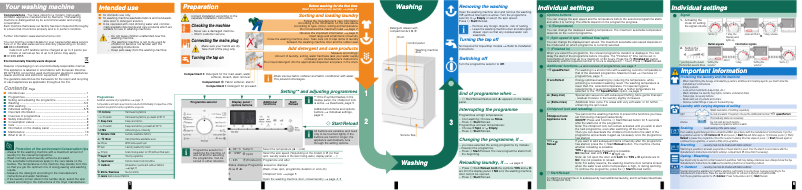 Page 1 de la notice Manuel d'utilisation et d'entretien Siemens WM14E469BY