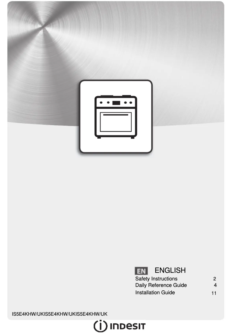 Page n°1 - Instructions / montage Indesit IS5E4KHW/UK