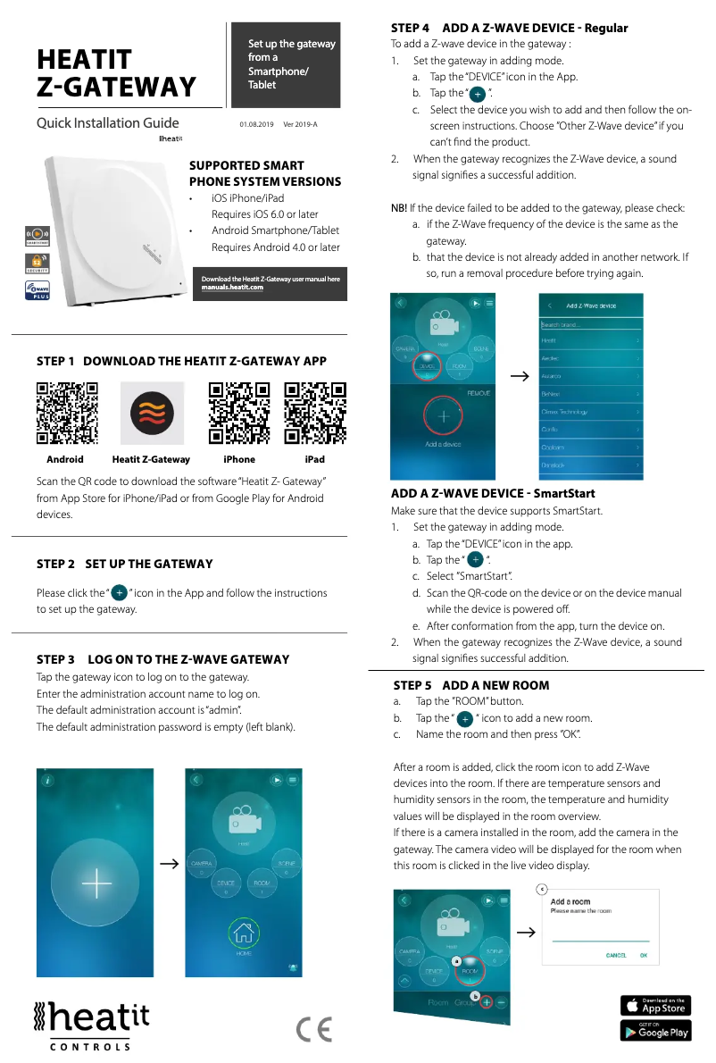 Page n°1 - Manuel utilisateur Heatit Z-Gateway