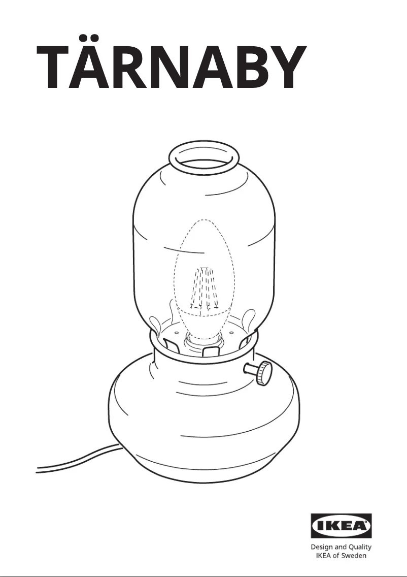 Imagen de la primera página del manual del dispositivo TÄRNABY 905.443.99