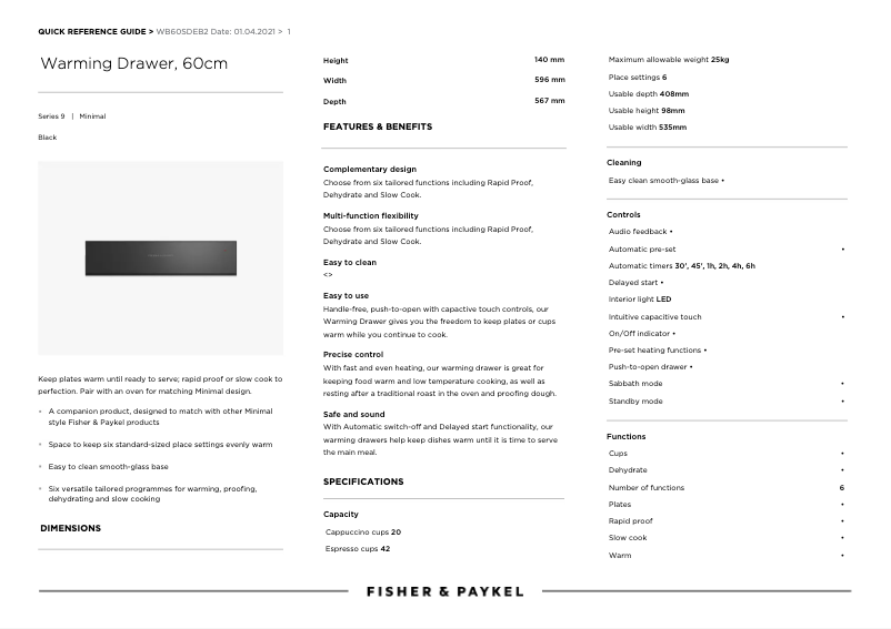 Image de la première page du manuel de l'appareil WB60SDEB2