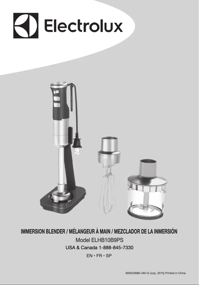 Page 1 de la notice Manuel utilisateur Electrolux ELHB10B9PS
