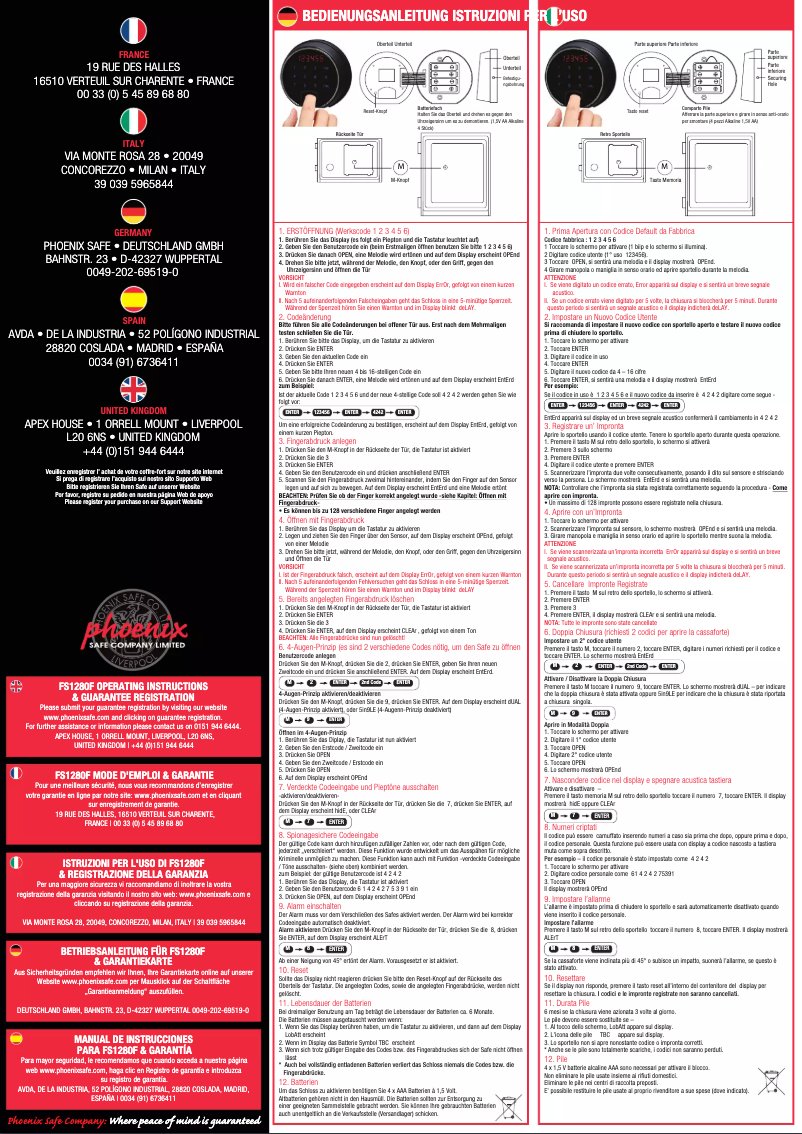 Page n°1 - Manuel utilisateur Phoenix FS1281F