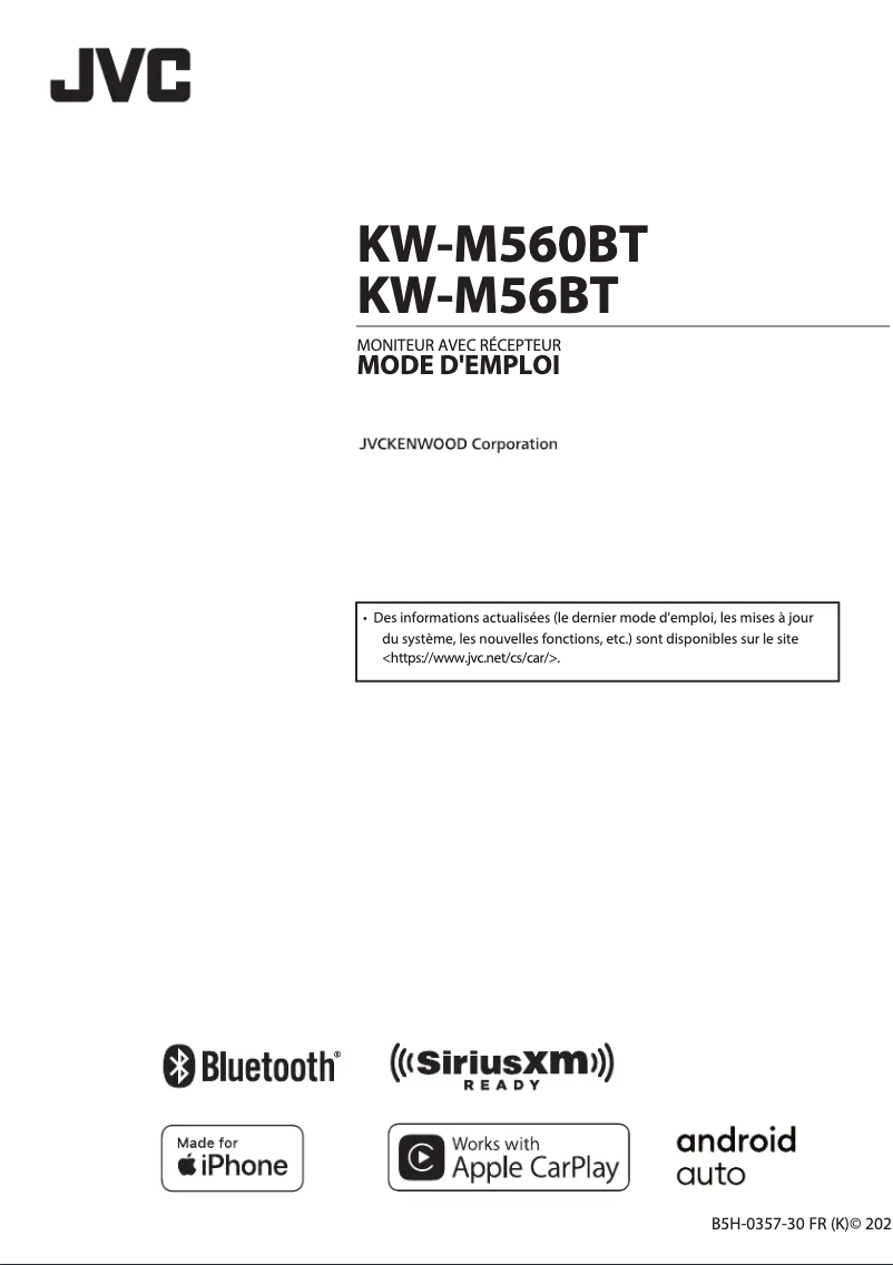 Image de la première page du manuel de l'appareil KW-M56BT