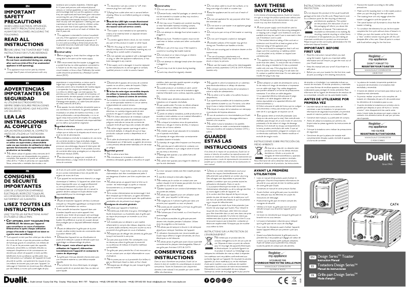 Page 1 de la notice Manuel utilisateur Dualit Architect DU46523