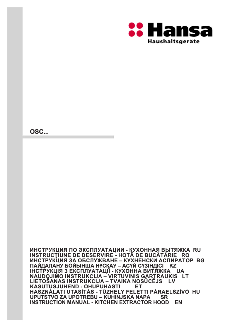 Page 1 de la notice Manuel utilisateur Hansa OSC6118WH