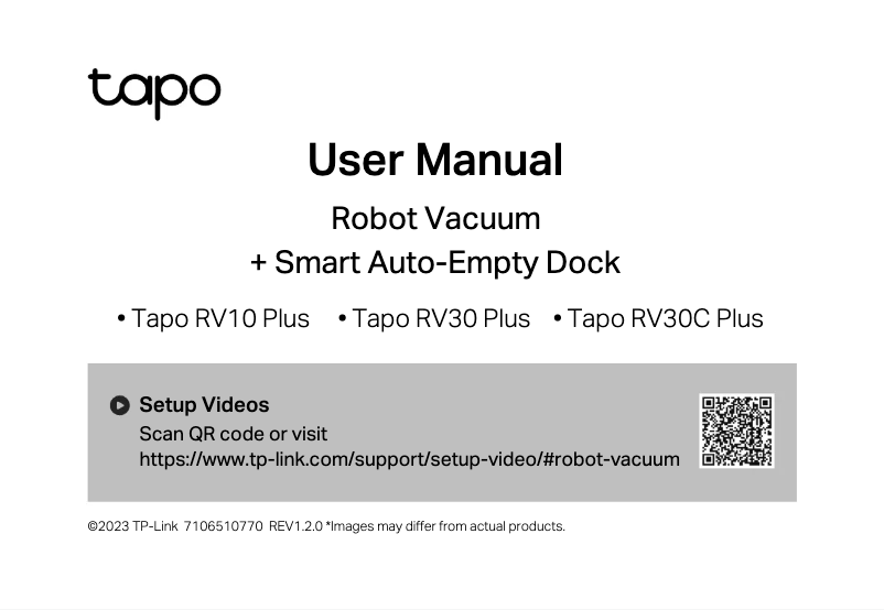 Page 1 de la notice Manuel utilisateur TP-Link Tapo RV30 Plus