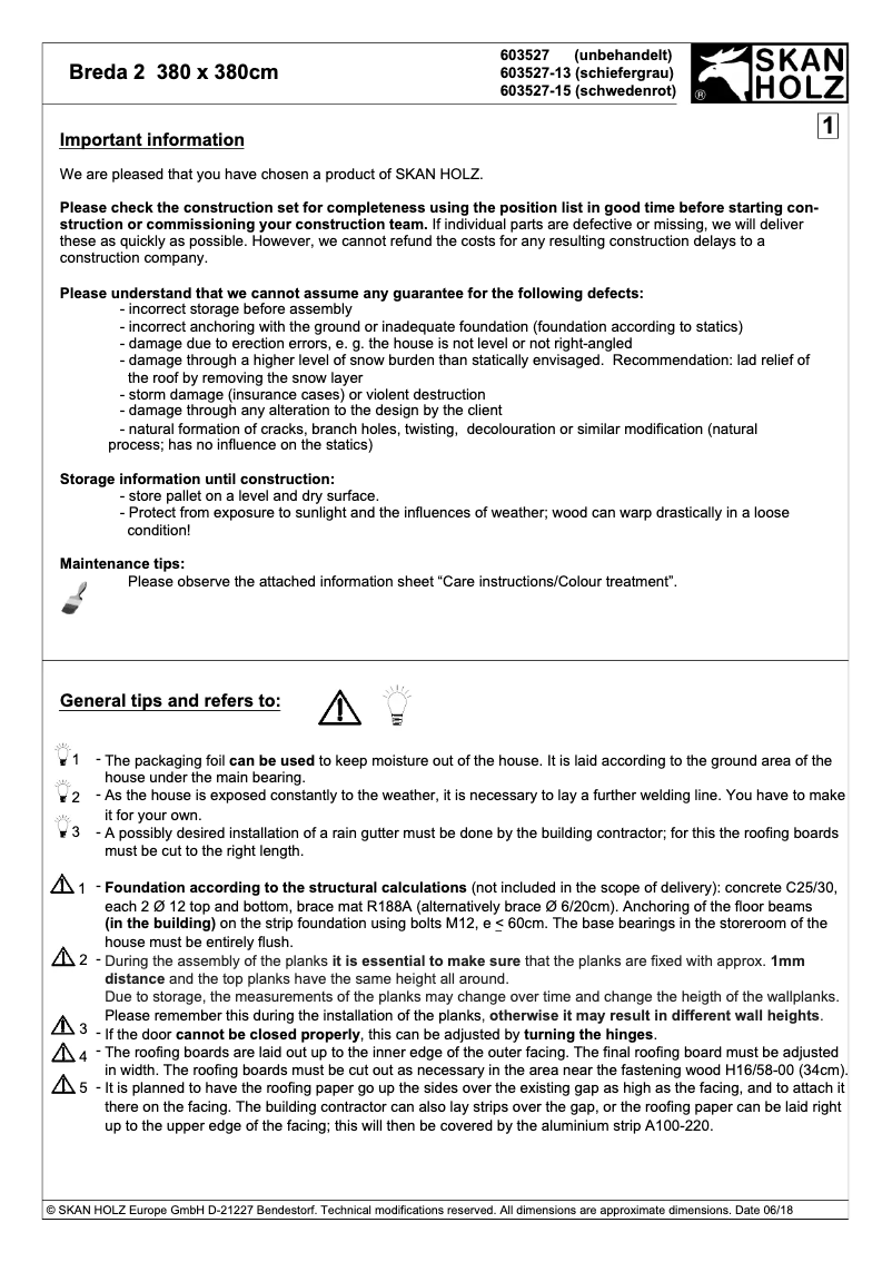 Imagen de la primera página del manual del dispositivo Breda 2
