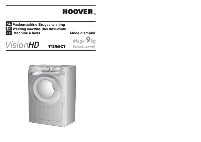 Page n°1 - Manuel utilisateur Hoover VHD 9163ZI-86S