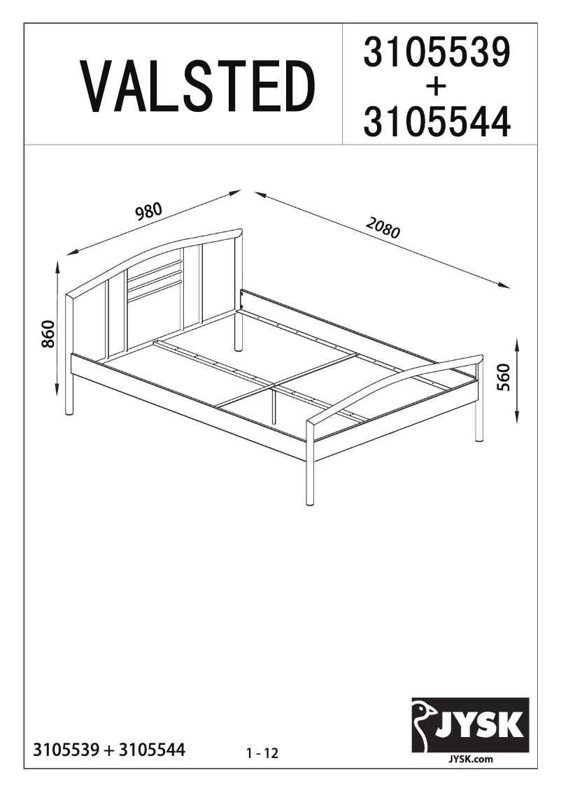 Imagen de la primera página del manual del dispositivo Valsted (90x200)