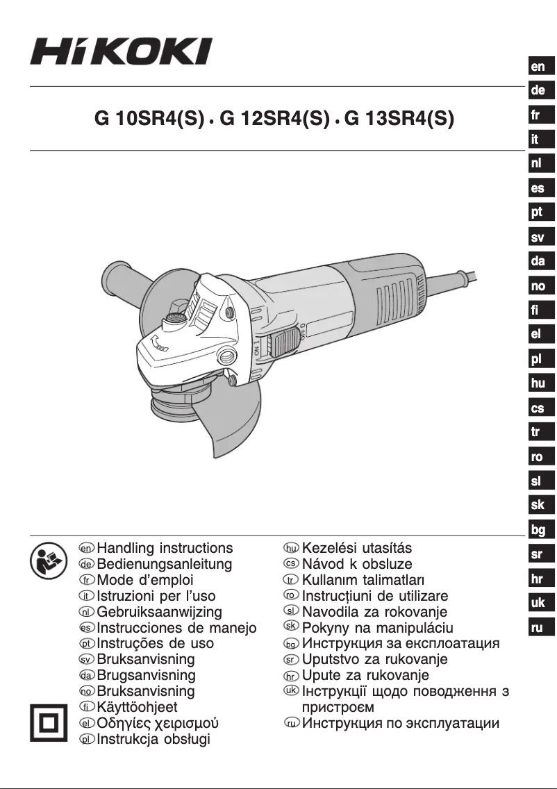 Page 1 de la notice Manuel utilisateur HiKOKI G10SR4