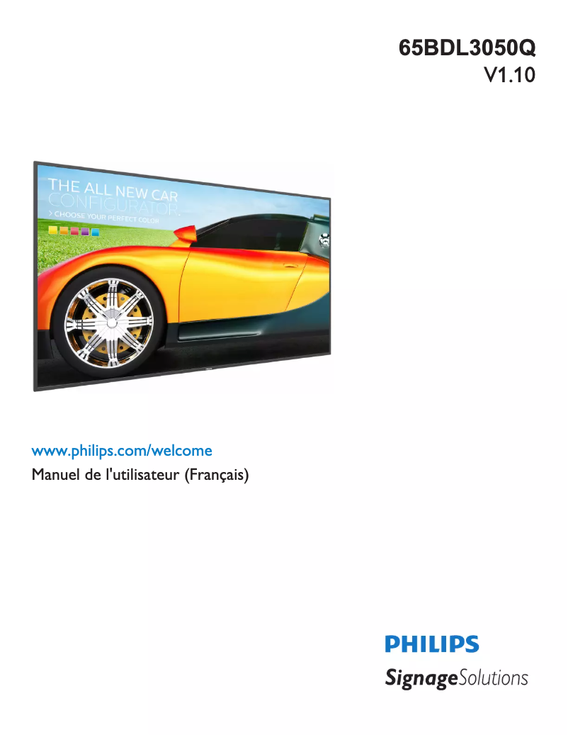 Page n°1 - Manuel utilisateur Philips Signage Solutions 65BDL3050Q