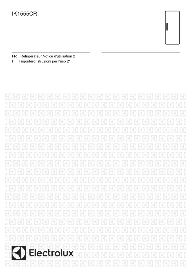 Page 1 de la notice Manuel utilisateur Electrolux IK1555CR
