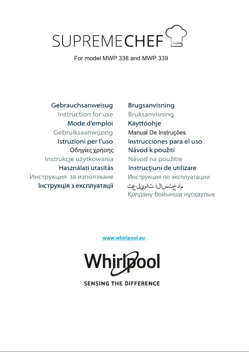 Page n°1 - Manuel utilisateur Whirlpool MWP 339 SW