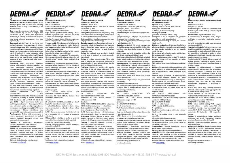 Page 1 de la notice Manuel utilisateur DEDRA BH1054