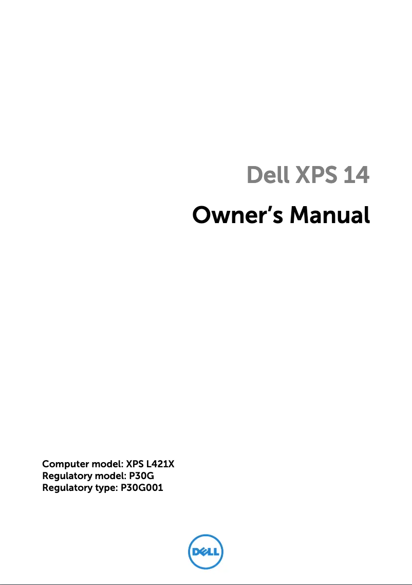 Página 1 del manual Manual de usuario Dell XPS 14-L421x