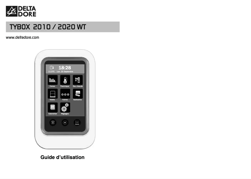 Page 1 de la notice Manuel utilisateur Delta Dore Tybox 2020 WT