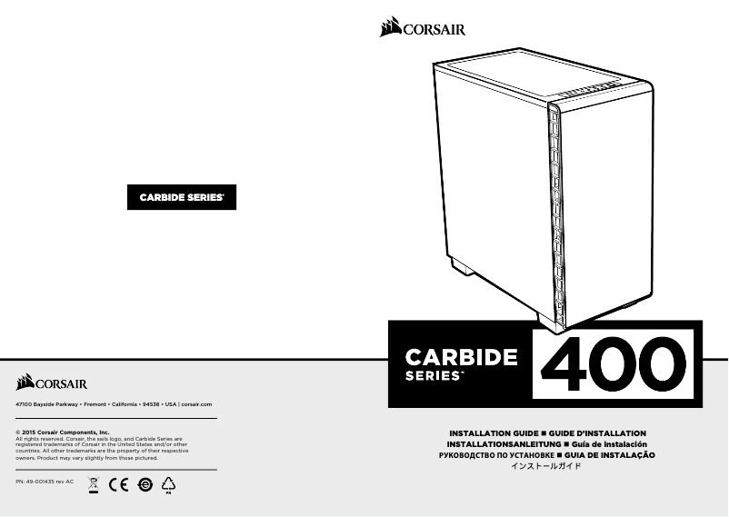 Image de la première page du manuel de l'appareil Carbide 400C