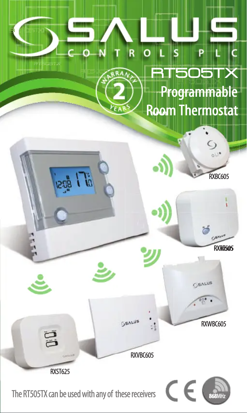 Imagen de la primera página del manual del dispositivo RT505TX