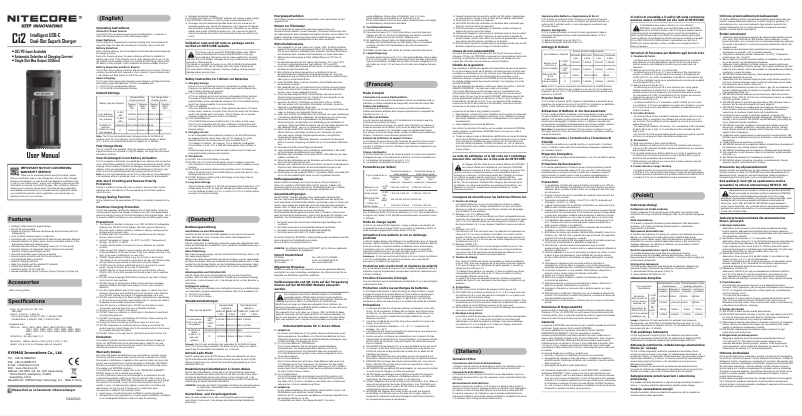 Page n°1 - Manuel utilisateur Nitecore Ci2