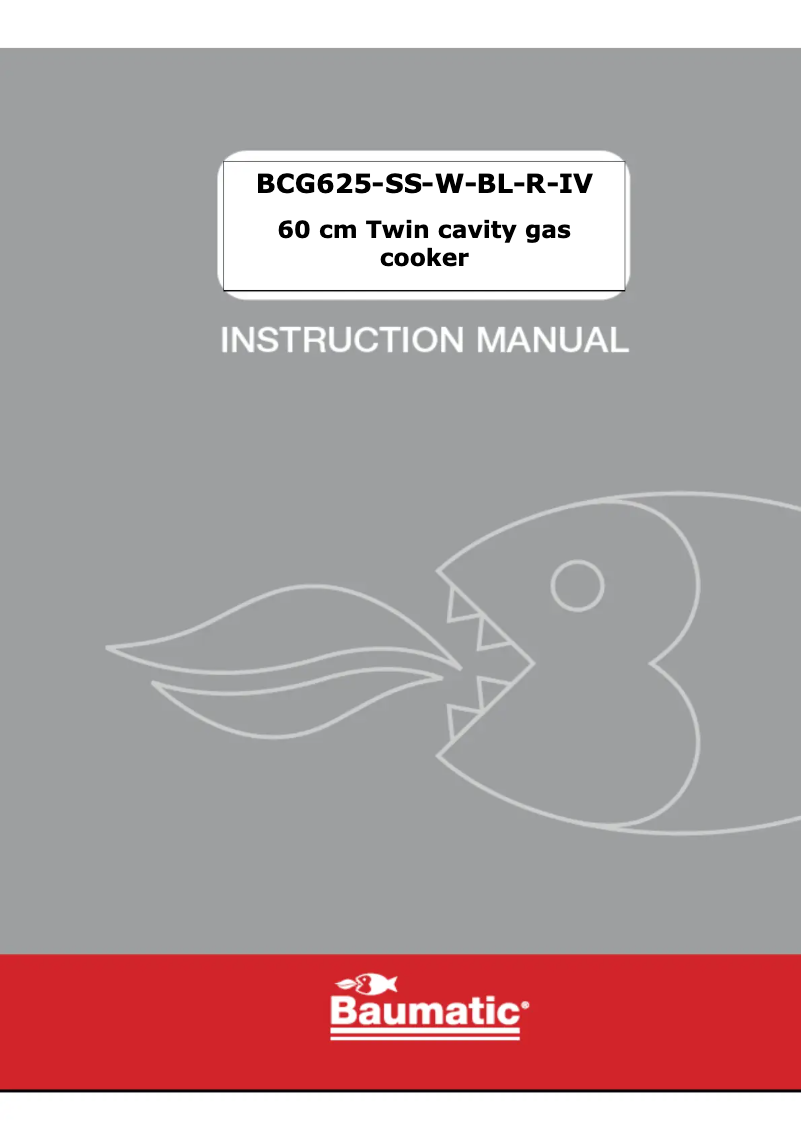 Page 1 de la notice Manuel utilisateur Baumatic BCG625SS