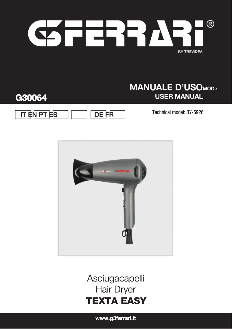 Image de la première page du manuel de l'appareil Texta Easy G30064