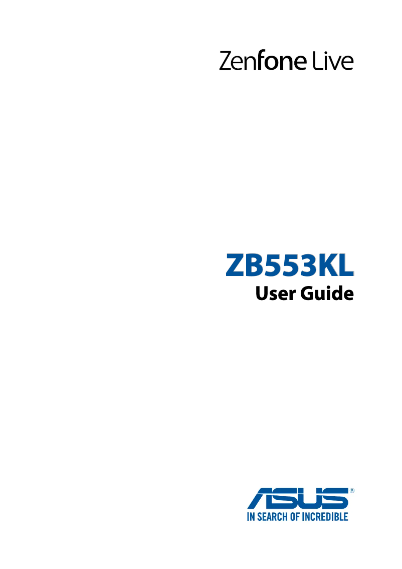 Page 1 de la notice Manuel utilisateur Asus ZenFone 4 Selfie Lite