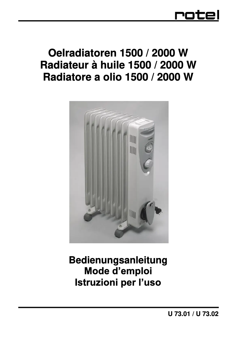 Image de la première page du manuel de l'appareil U7301CH