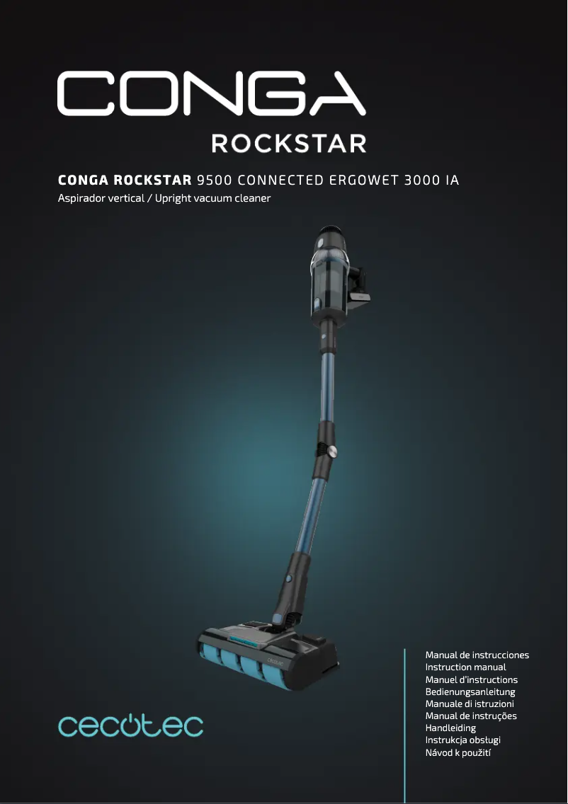 Page n°1 - Manuel utilisateur Cecotec Conga Rockstar 9500 Connected Ergowet 3000 IA