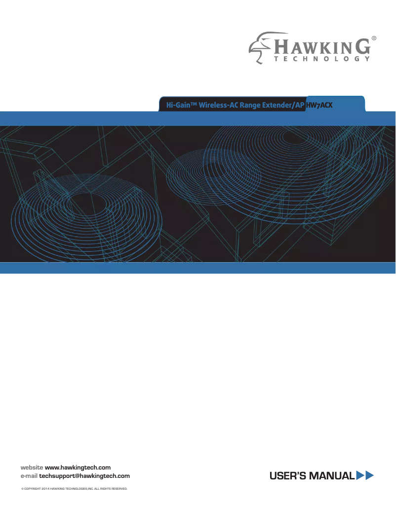 Page 1 de la notice Manuel utilisateur Hawking Technologies HW7ACX