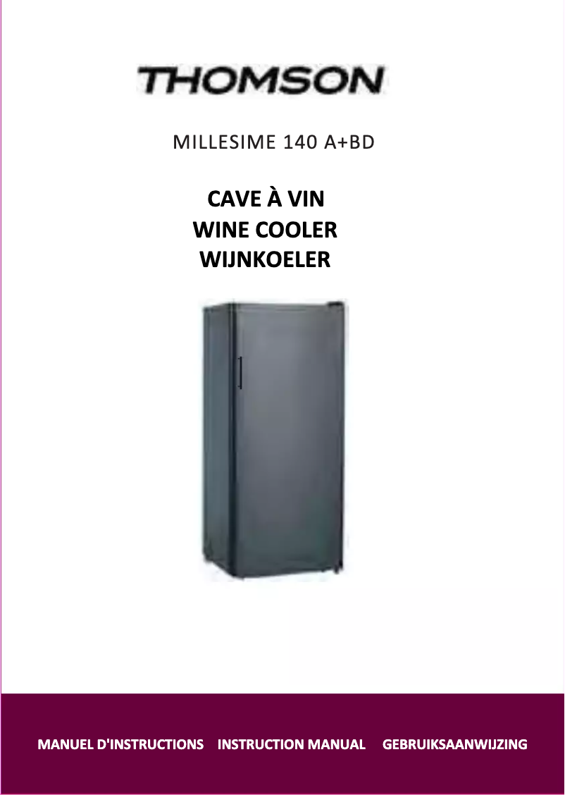 Page n°1 - Manuel utilisateur Thomson Millesime 140 A+BD