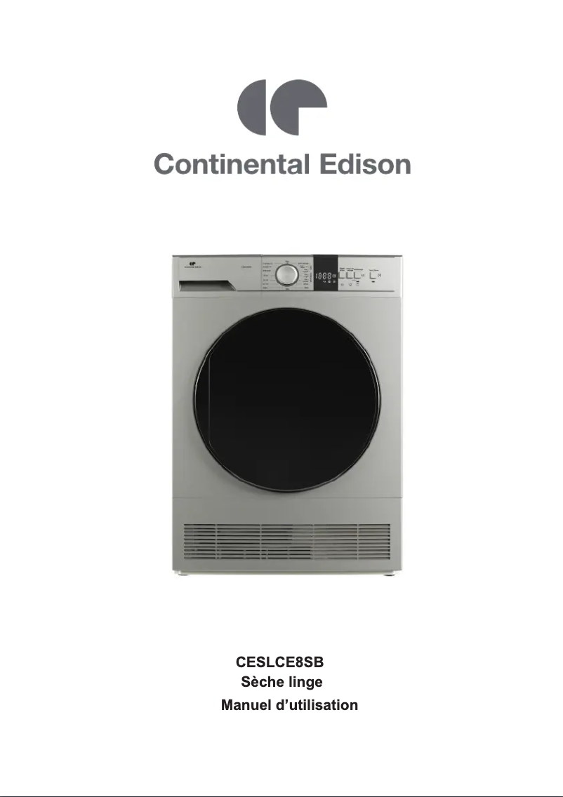Page n°1 - Manuel utilisateur Continental Edison CESLCE8SB