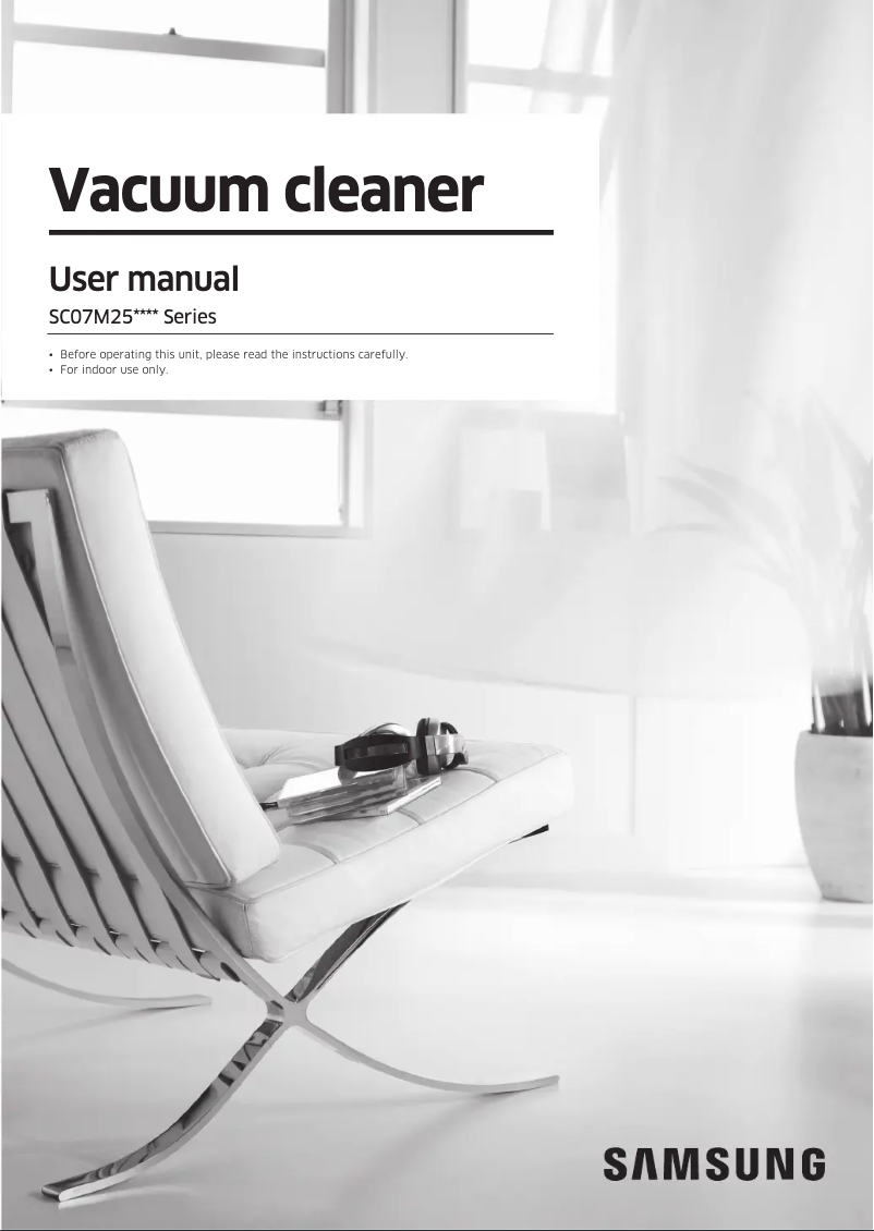 Page 1 de la notice Manuel utilisateur Samsung SC07M25M9WD
