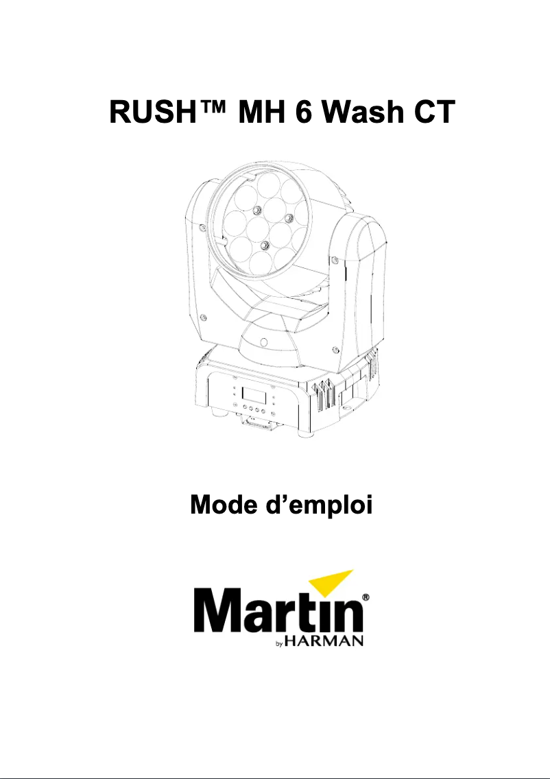 Page 1 de la notice Manuel utilisateur Martin RUSH MH 6 Wash CT