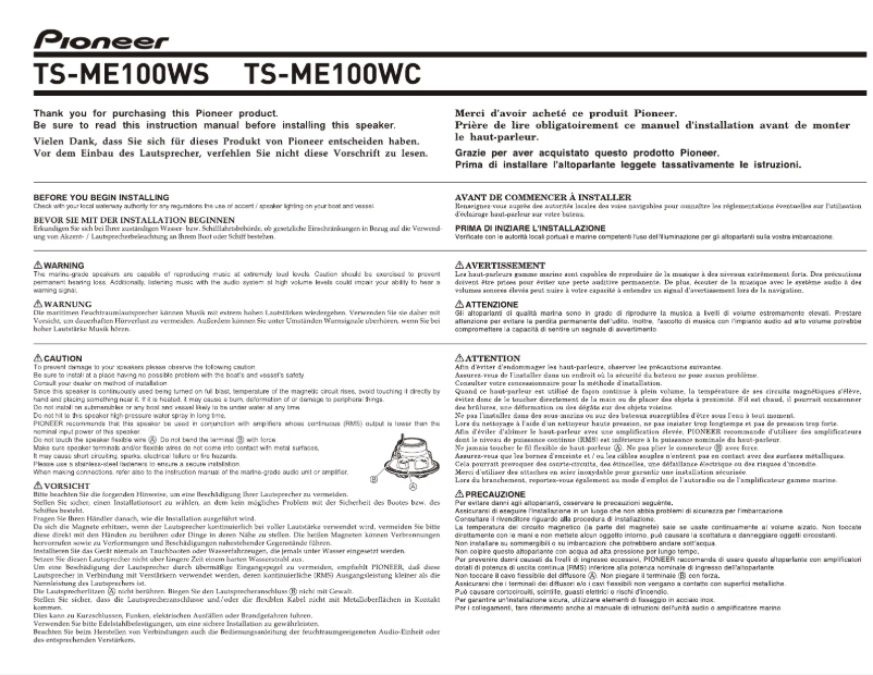 Page 1 de la notice Mode d'emploi Pioneer TS-ME100WC