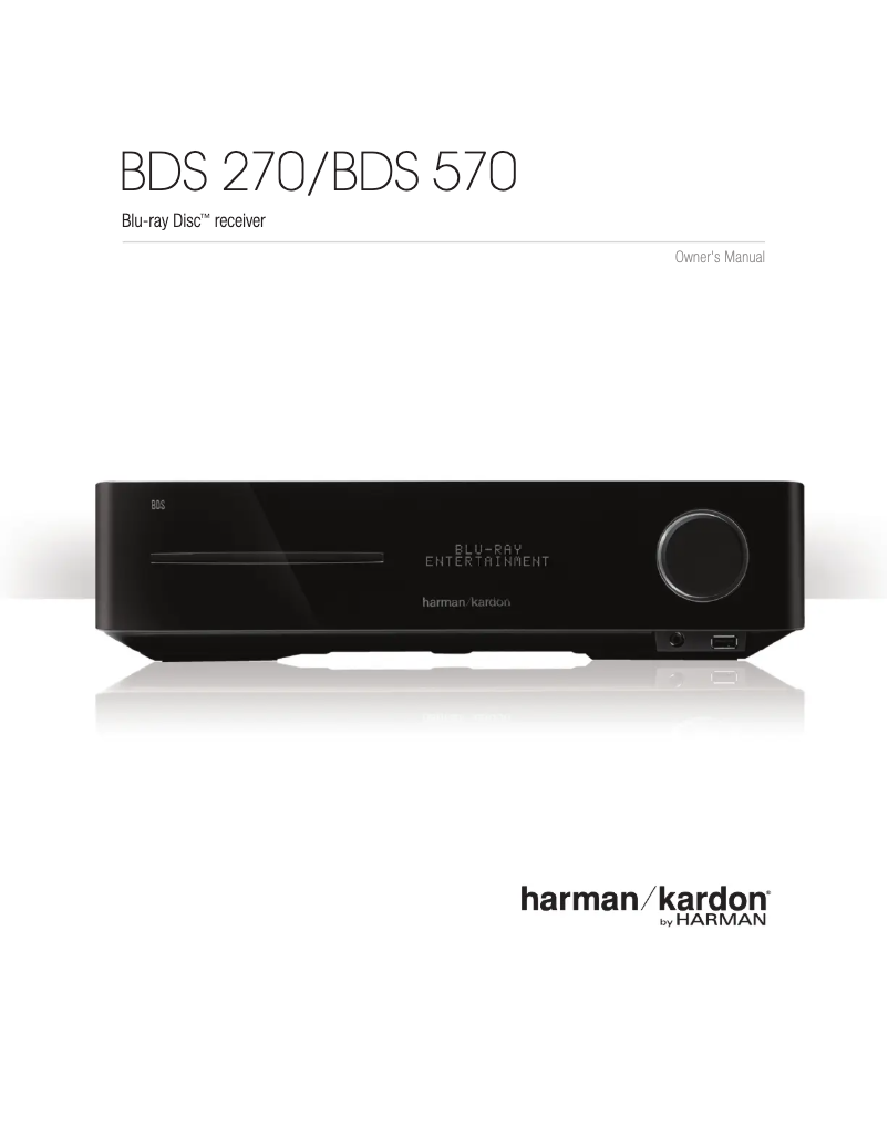 Page 1 de la notice Manuel utilisateur Harman Kardon BDS 570