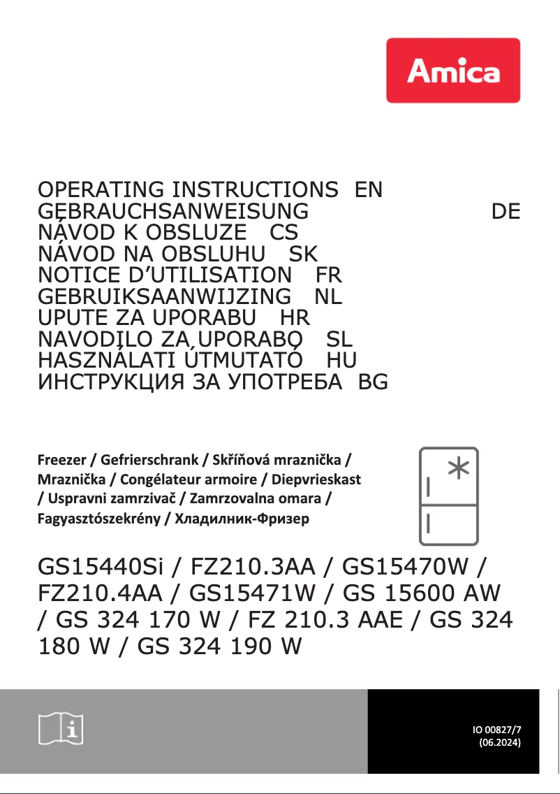 Page 1 de la notice Manuel utilisateur Amica GS 15470 W
